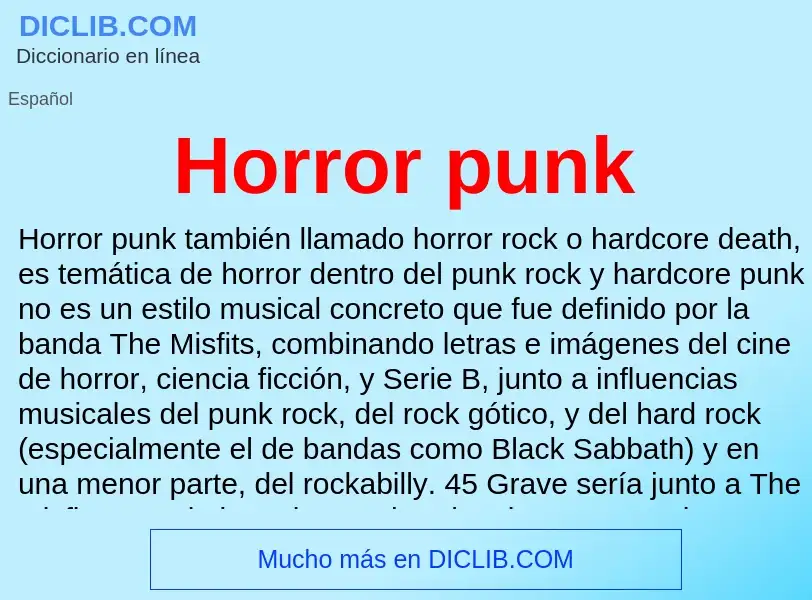 Was ist Horror punk - Definition