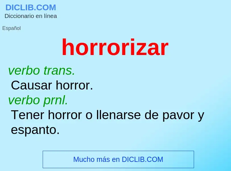 What is horrorizar - definition