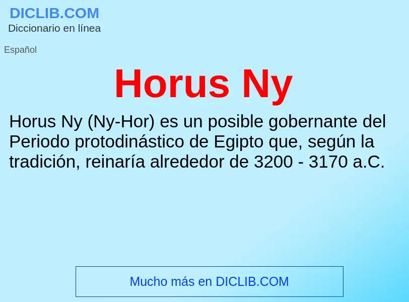 Wat is Horus Ny - definition