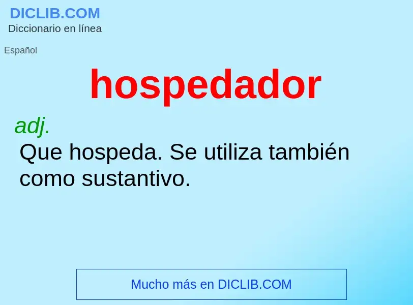 What is hospedador - meaning and definition