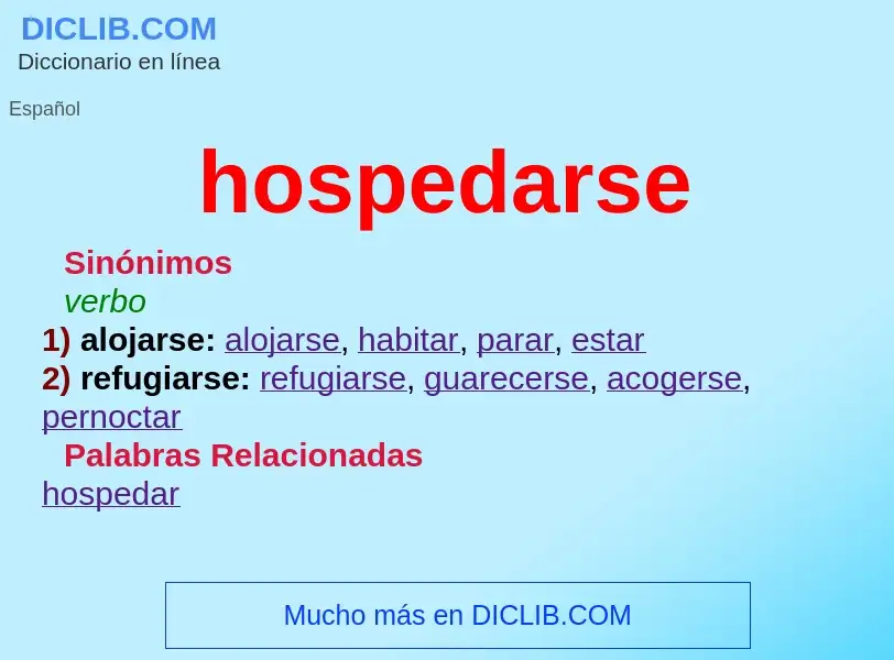 O que é hospedarse - definição, significado, conceito