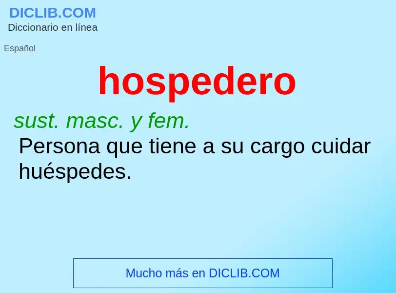 ¿Qué es hospedero? - significado y definición