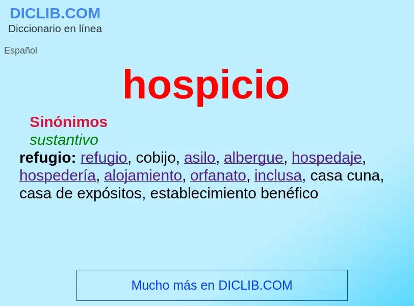 Wat is hospicio - definition