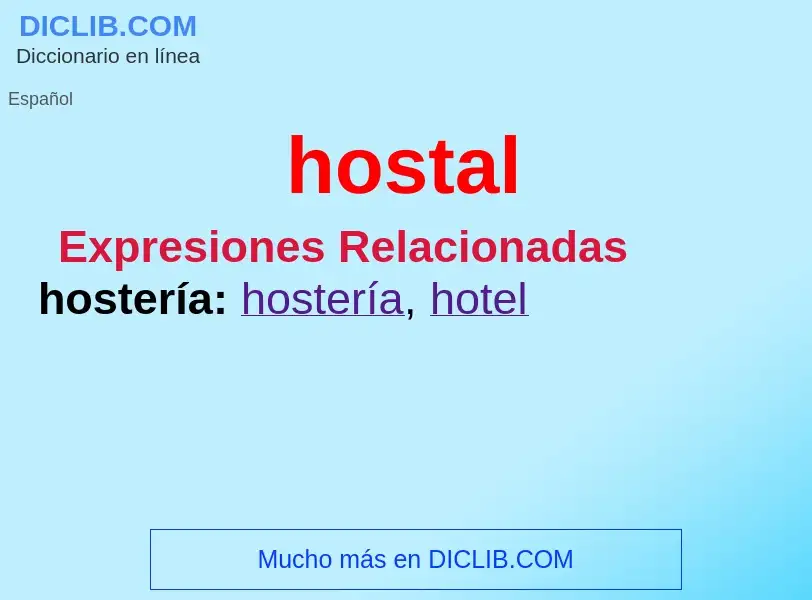 What is hostal - meaning and definition