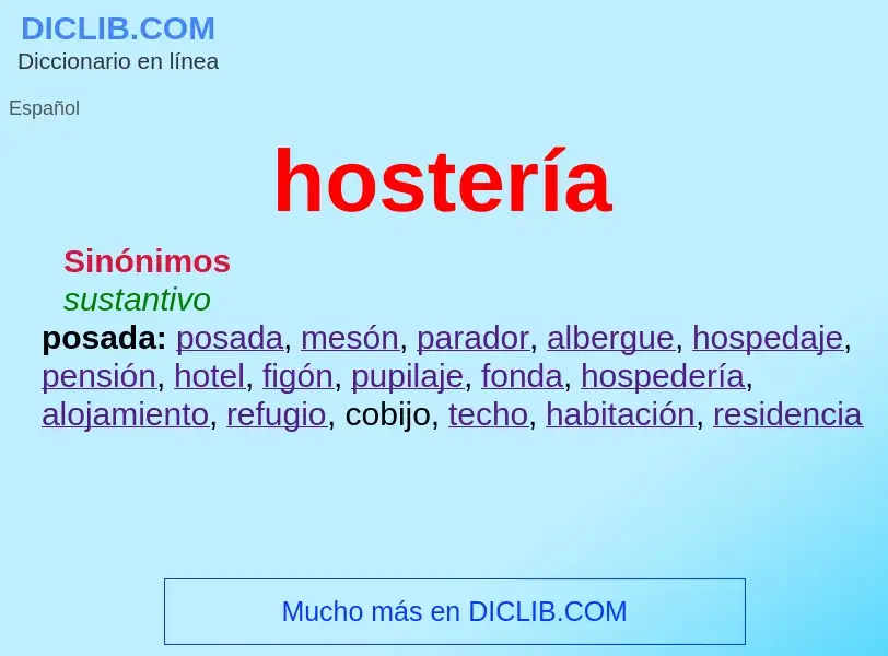 Wat is hostería - definition