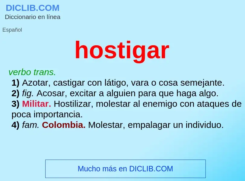 What is hostigar - definition