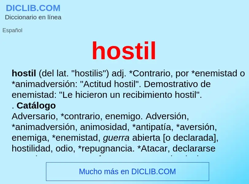 What is hostil - meaning and definition