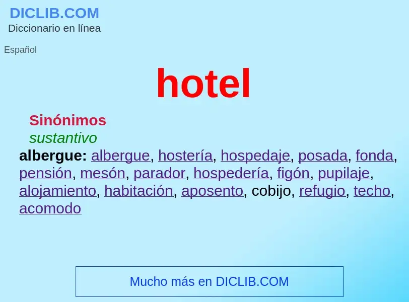 What is hotel - meaning and definition