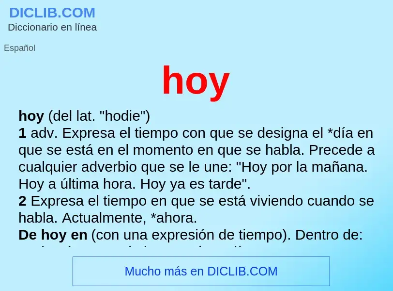 Wat is hoy - definition