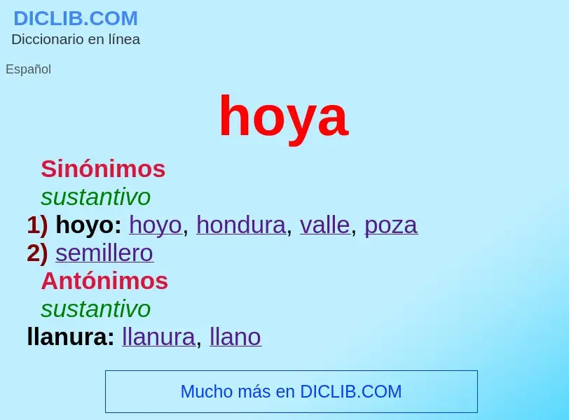 Wat is hoya - definition