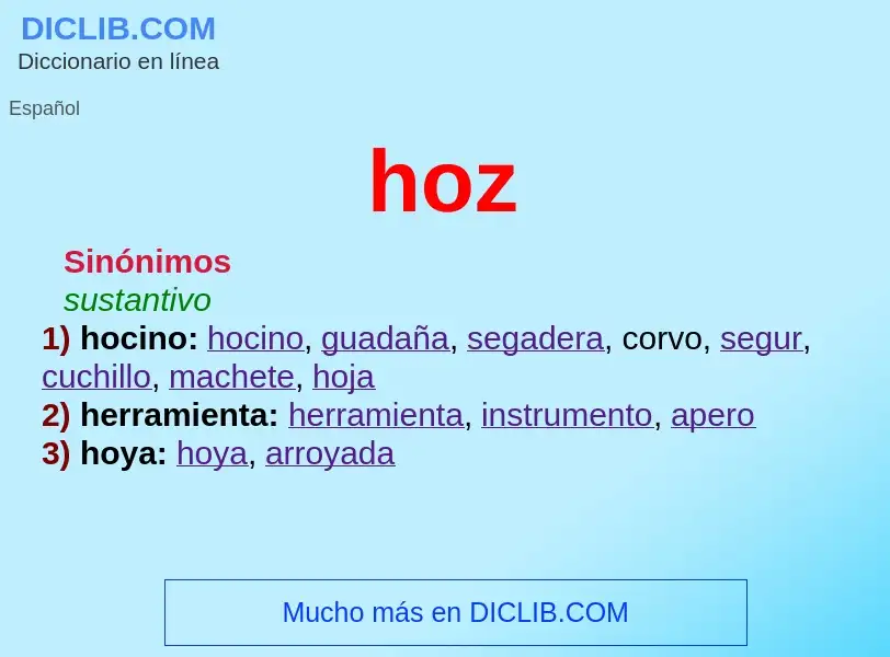 Wat is hoz - definition