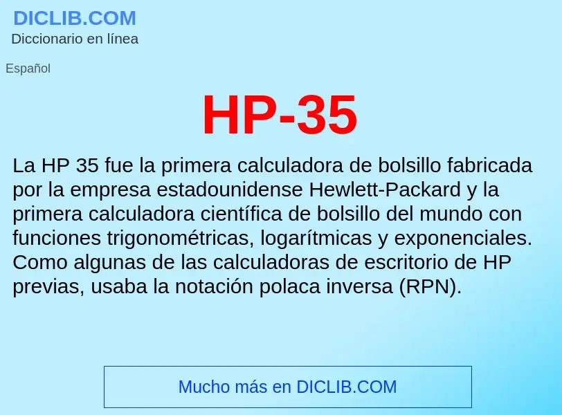 Что такое HP-35 - определение