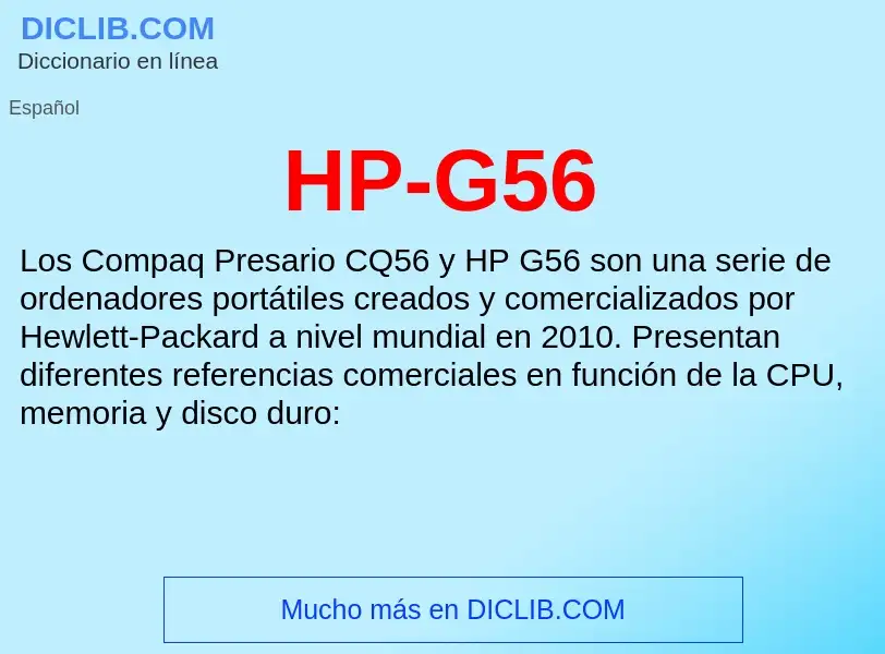 Что такое HP-G56 - определение