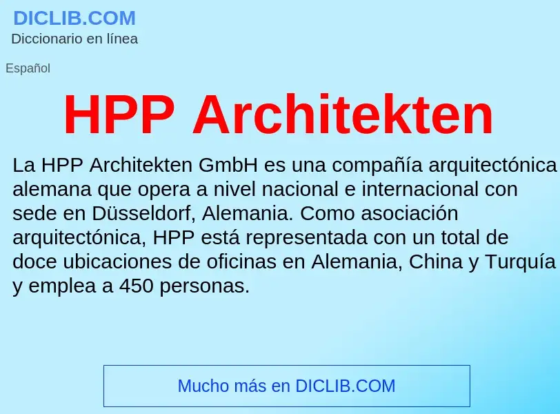 Что такое HPP Architekten - определение