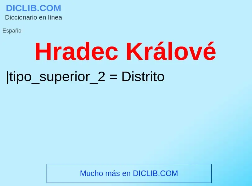 Τι είναι Hradec Králové - ορισμός