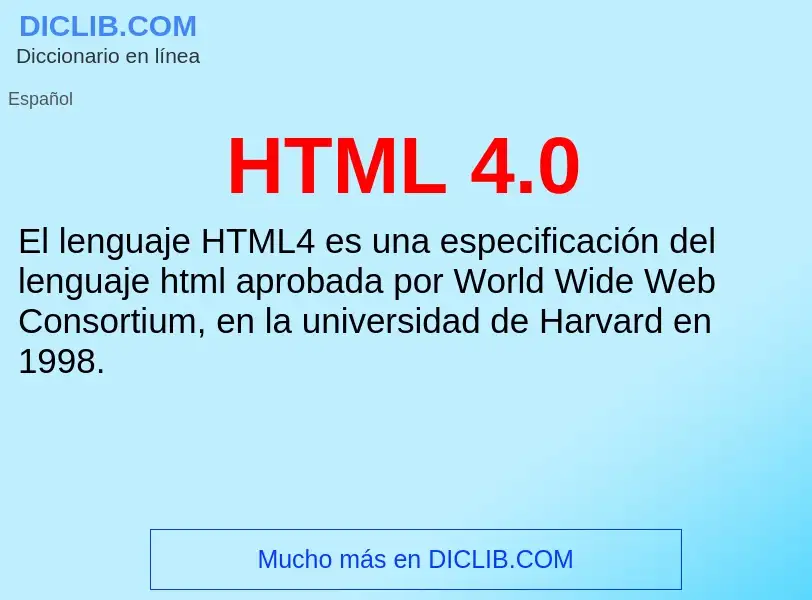 Что такое HTML 4.0 - определение