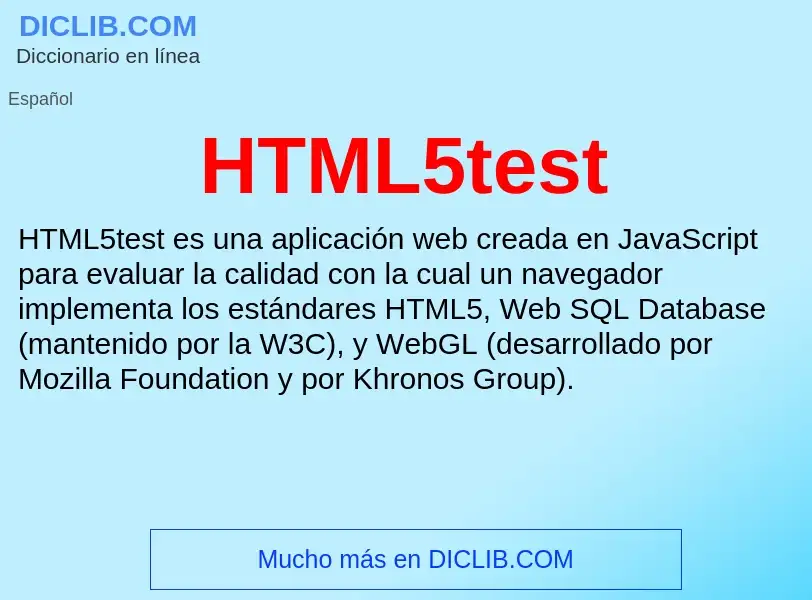 Что такое HTML5test - определение