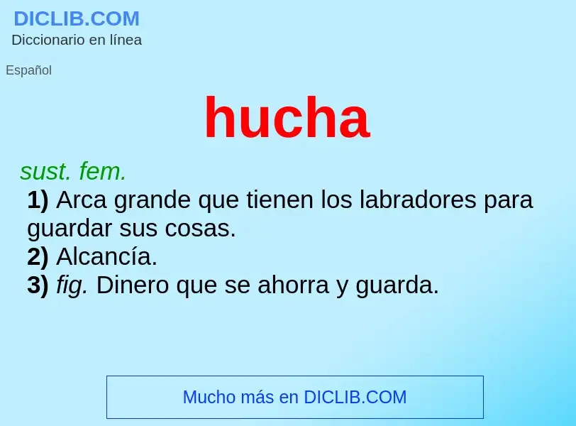 ¿Qué es hucha? - significado y definición