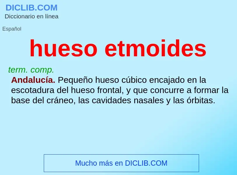 ¿Qué es hueso etmoides? - significado y definición