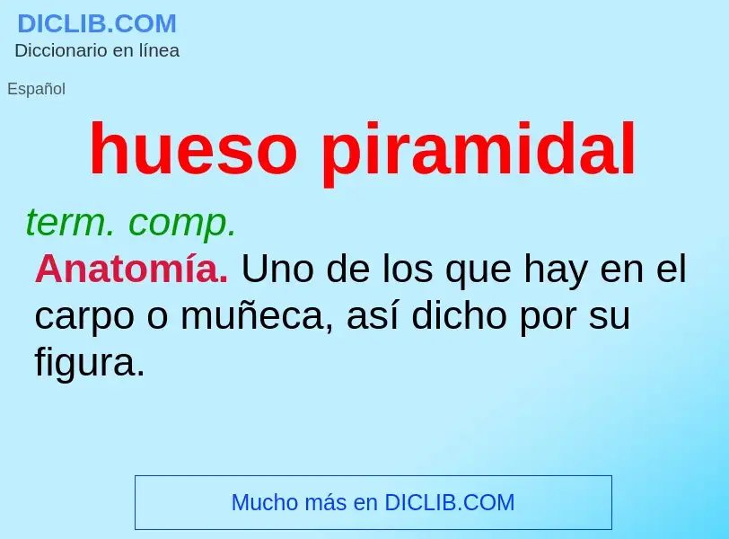 Che cos'è hueso piramidal - definizione