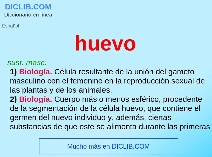 O que é huevo - definição, significado, conceito