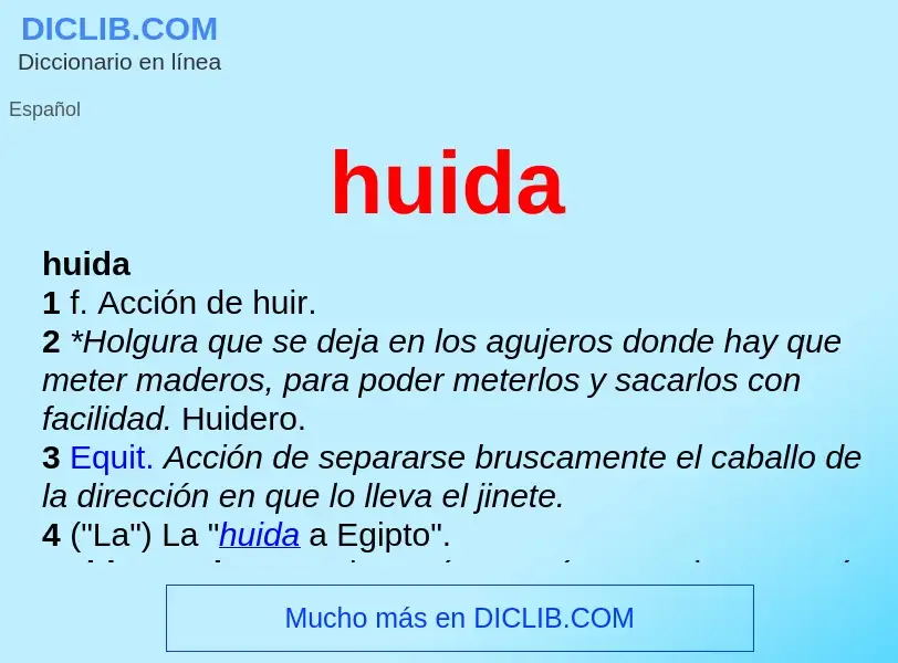 O que é huida - definição, significado, conceito