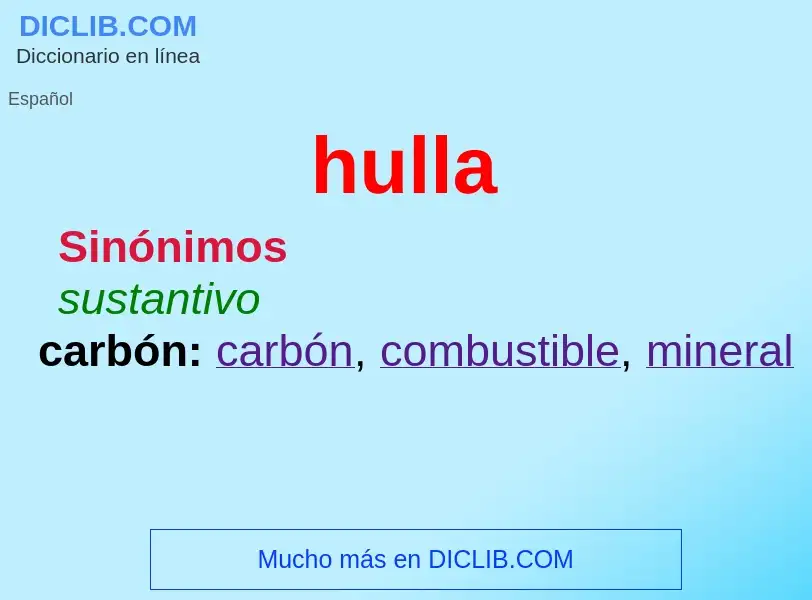 What is hulla - meaning and definition