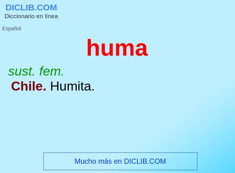 Qu'est-ce que huma - définition