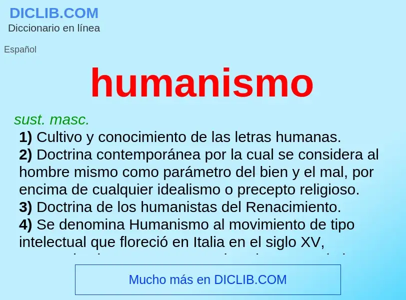 Что такое humanismo - определение