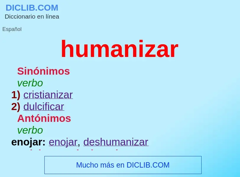 Che cos'è humanizar - definizione