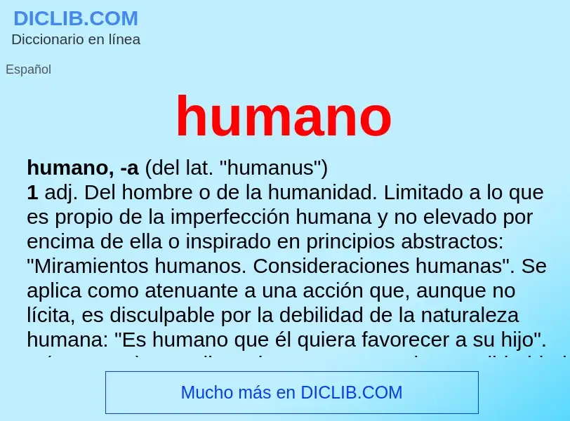 Was ist humano - Definition