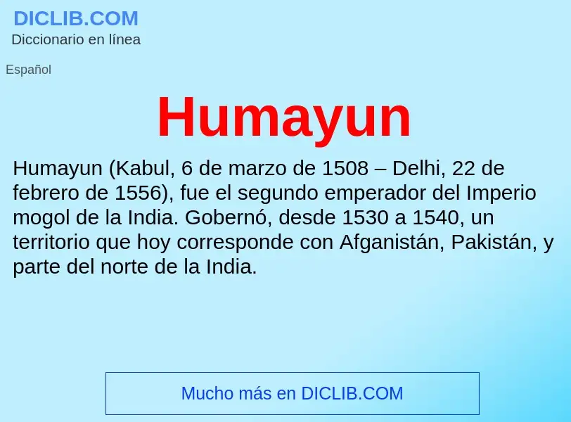 ¿Qué es Humayun? - significado y definición