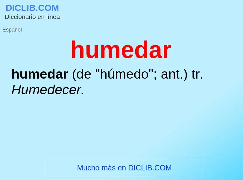 Qu'est-ce que humedar - définition