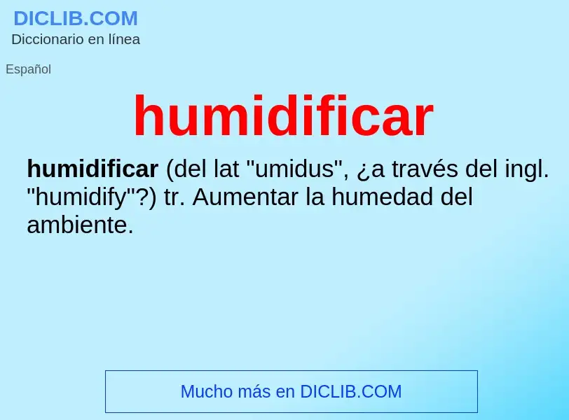 Τι είναι humidificar - ορισμός