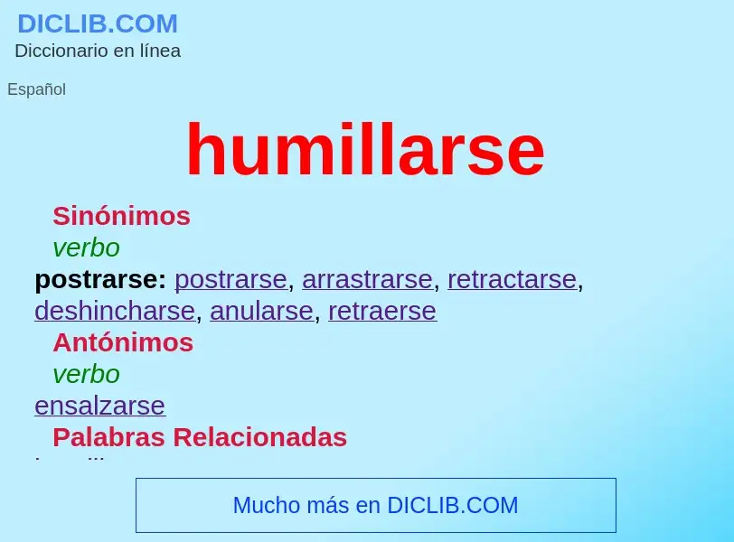 Che cos'è humillarse - definizione