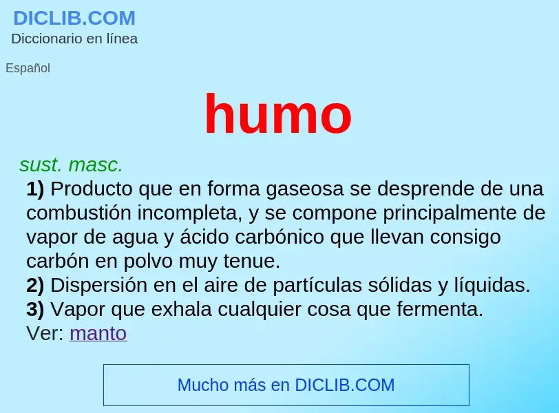 O que é humo - definição, significado, conceito