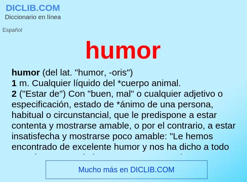 ¿Qué es humor? - significado y definición