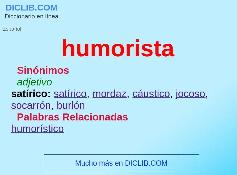 What is humorista - definition