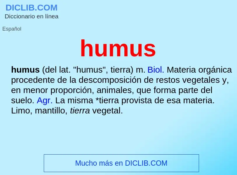 What is humus - meaning and definition