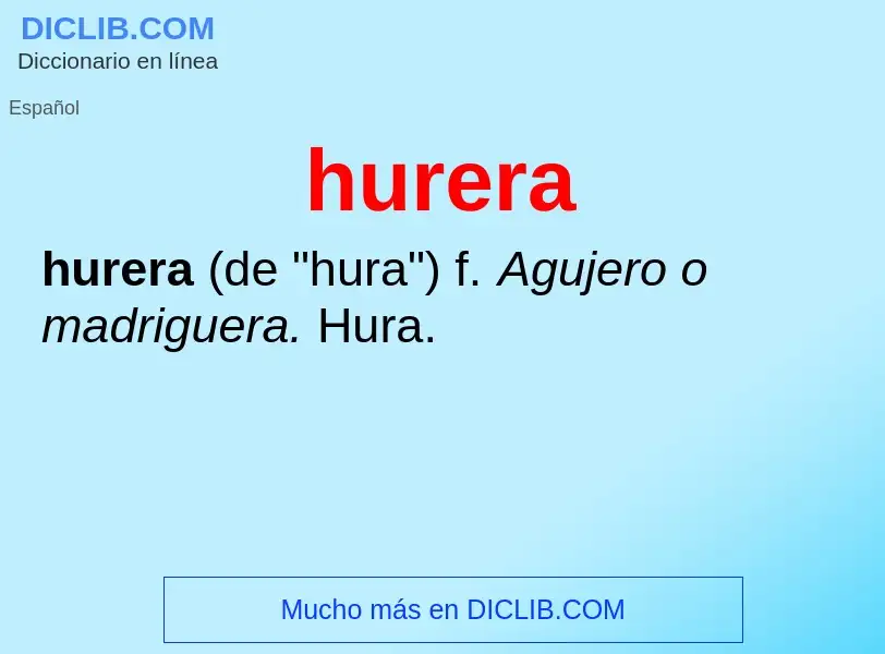 Wat is hurera - definition