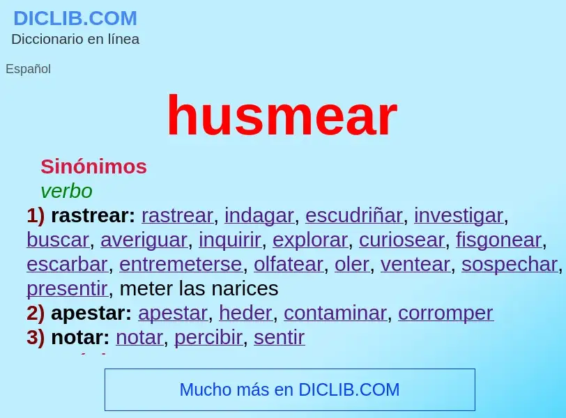 What is husmear - meaning and definition