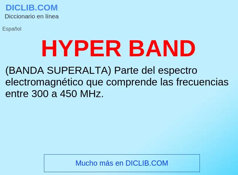 Что такое HYPER BAND - определение