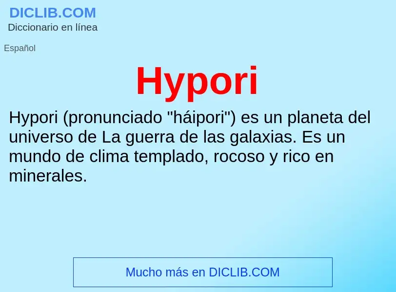 ¿Qué es Hypori? - significado y definición