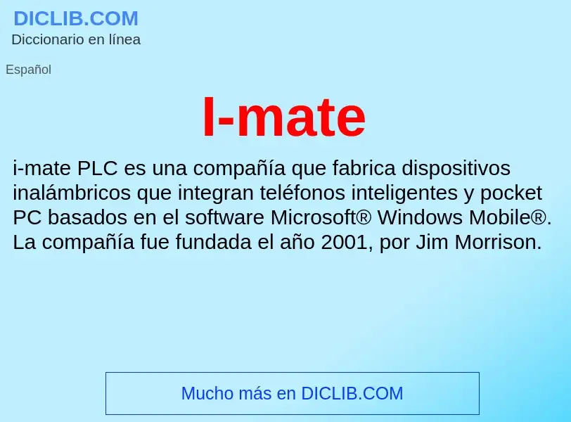 What is I-mate - definition