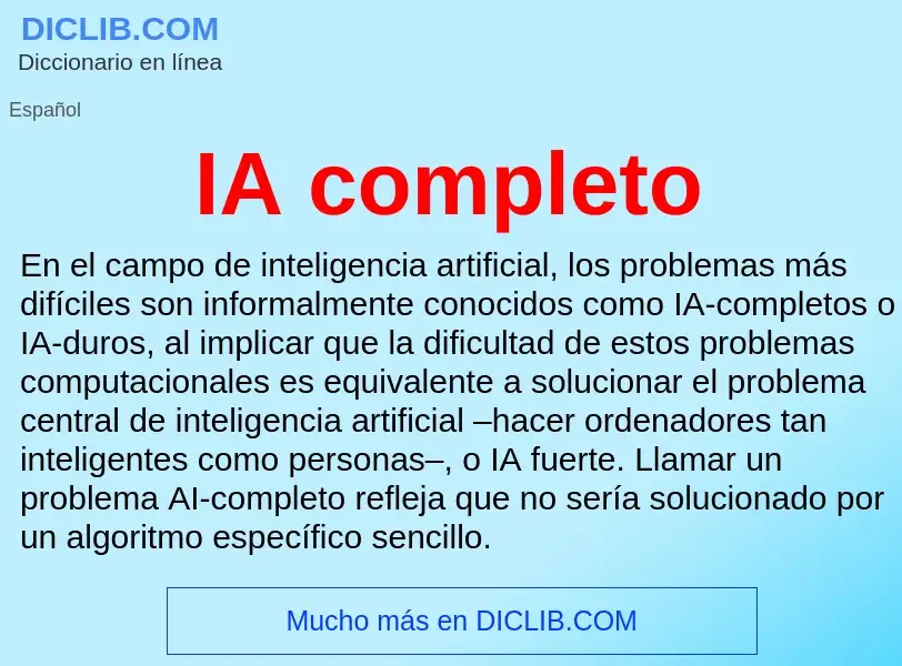 What is IA completo - definition