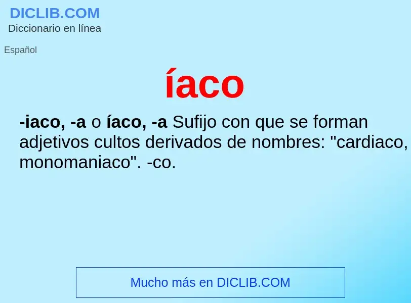 ¿Qué es íaco? - significado y definición