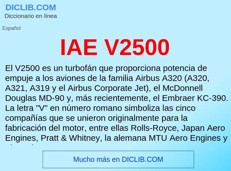 What is IAE V2500 - definition