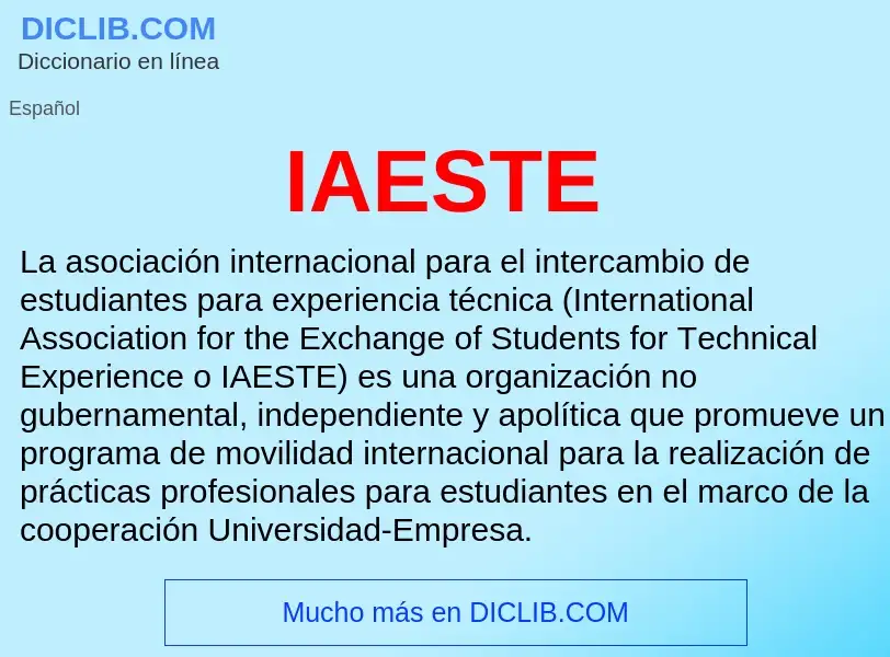 What is IAESTE - definition