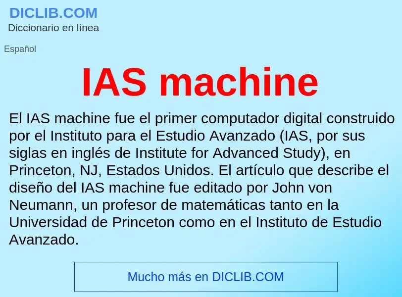 Wat is IAS machine - definition