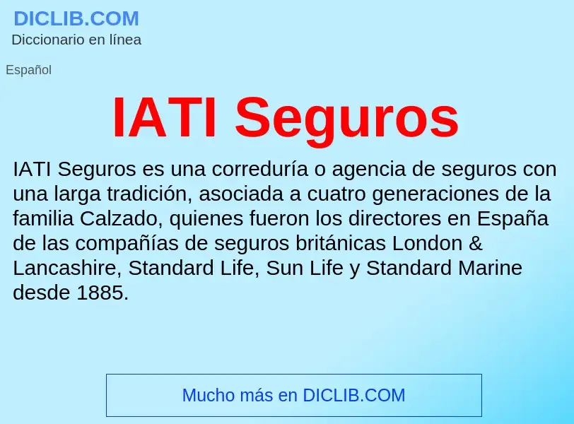 Wat is IATI Seguros - definition